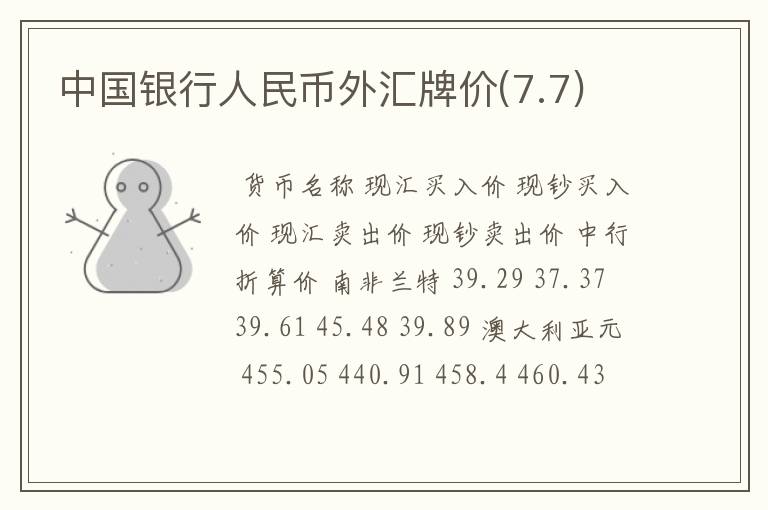 什么是银行外汇牌价(银行外汇牌价怎么计算)